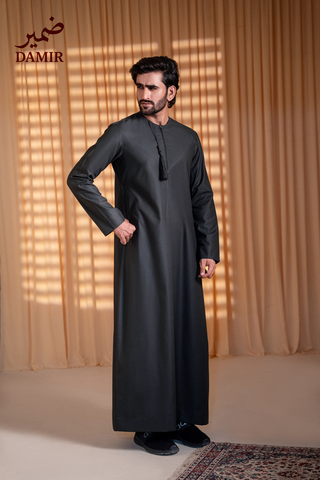 Damir Emirati Tassel Thobe - Emerald Dusk